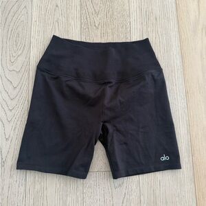 ALO Yoga Black Bike Shorts Performance Fit